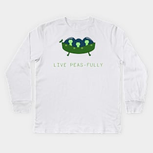 Live Peasfully Kids Long Sleeve T-Shirt